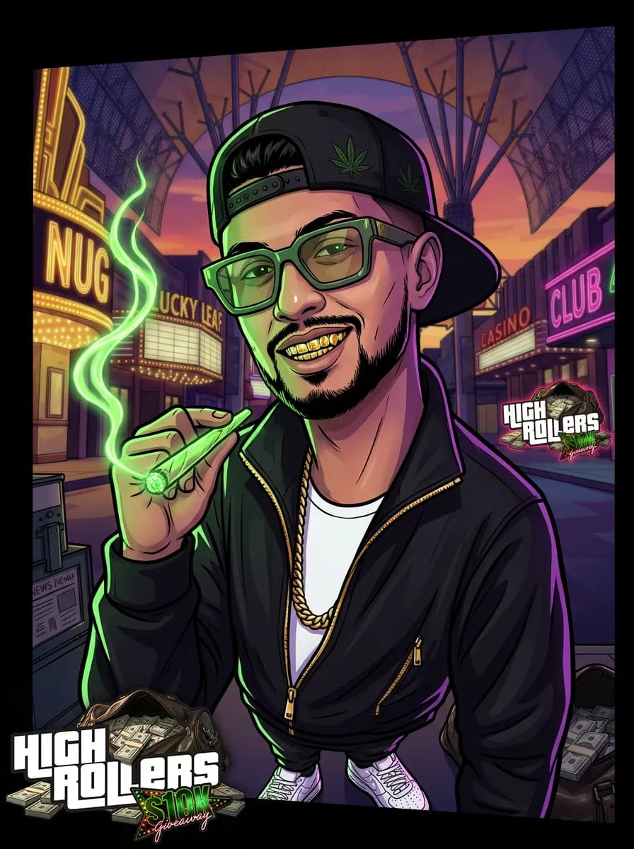 AI-generated High Rollers mugshot